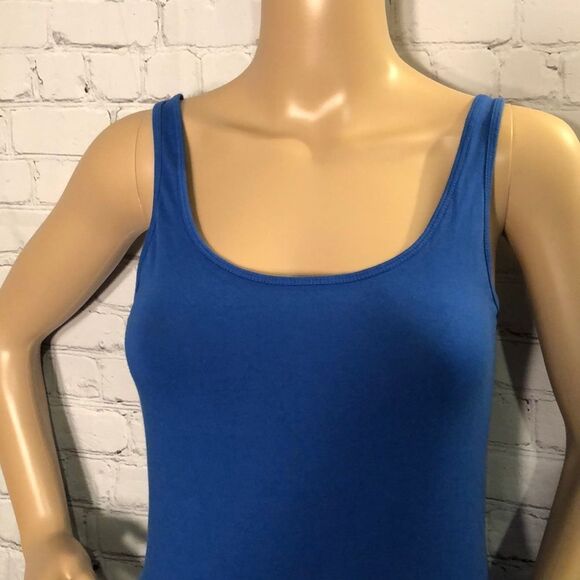 Old Navy Long Tank Top Bright Blue Medium - Picture 2 of 8